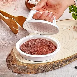 Прес для бургерів та котлет ручна прес-форма для гамбургерів, Kitchen Master Білий 87320 - мініатюра 2