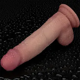Фалоімітатор - Sliding Skin Pro II Dual Layer Silicone Dong 8" Flesh - мініатюра 2