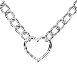 Ошейник с поводком Bedroom Fantasies: Collar with Chain - Silver - миниатюра 4