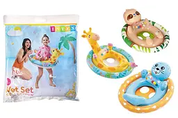 Надувне дитяче коло-плотик для плавання Intex See-Me-Sit Rider 59570 розмір 71x58 см від 3 років