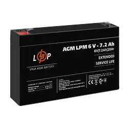 Акумулятор AGM LPM 6V - 7.2 Ah - мініатюра 4