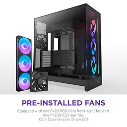 Корпус NZXT H9 Flow RGB Tempered Glass без БЖ Black (CM-H92FB-R1) - мініатюра 6