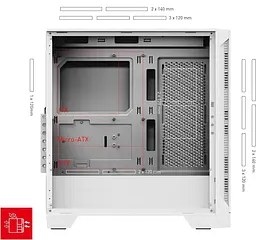 Корпус MSI MAG Forge 320R White AirFlow без БЖ (MAG FORGE 320R WHITE AIRFLOW) - мініатюра 7