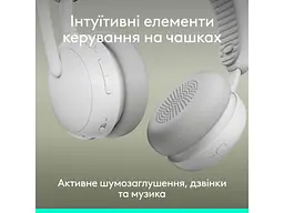Навушники з мікрофоном Logitech Zone Wireless 2 ES Off-White (981-001508) - мініатюра 9
