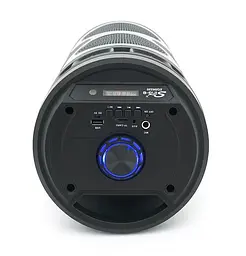 Переносна колонка караоке ZQS-6220 Bluetooth акустична система з мікрофоном та підсвічуванням 20 Вт USB Чорний - мініатюра 5