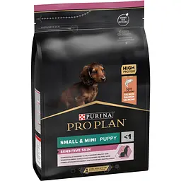 Сухий корм для цуценят дрібних порід із чутливою шкірою Purina Pro Plan Puppy Small&Mini, з лососем, 3 кг - мініатюра 3