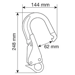 Карабін Camp Hook Plus 62 mm Silver/Red (1060-2148) - мініатюра 2