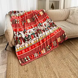 Плед фліс Святкові каченята 150x200 см Love You 9130 - мініатюра 1