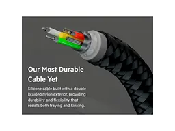 Кабель USB Type-C Belkin USB-C to USB-C Braided Silicone 1m Black (CAB011BT1MBK) - мініатюра 6