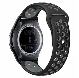 Спортивний ремінець Primo Perfor Sport для годинника Samsung Gear S2 Classic SM-R372/R735 Black Grey - мініатюра 2