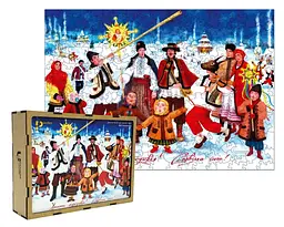 Пазл дерев`яний UkrainianPuzzles Українське різдво - мініатюра 3
