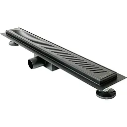 Душовий канал Imprese i-Flow SS 600 мм із решіткою перфорована "лінія" black matt d44600SB07