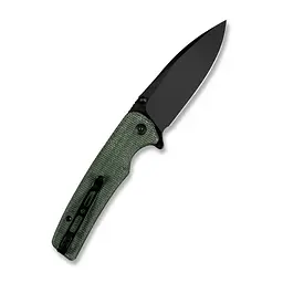 Ніж cкладний Sencut Sachse S21007-2 Micarta зелений - чорне лезо - мініатюра 3