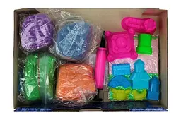 Набір із кінетичного піску KS-02-01U "KidSand" 1600 гр. + пісочниця DANKO - мініатюра 2