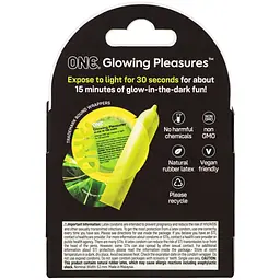 Презервативи One Glowing 3 шт. (ROZ6501053333) - мініатюра 2