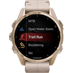 Смарт-годинник Garmin Fenix 8 AMOLED Sapphire 43mm Soft Gold with Limestone Leather Band [010-02903-40] [115170] - мініатюра 10