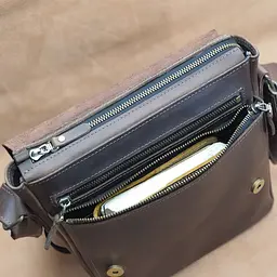 Містка чоловіча сумка GS коричнева 28*24*7 см (АР 002 кор) 240 - мініатюра 7
