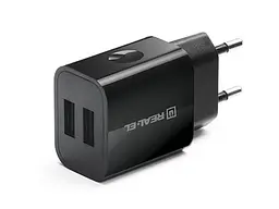 Мережевий зарядний пристрій REAL-EL CH-210 Black (EL123160014)