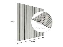 Покриття вінілове самоклеюче 3D рейки STICKER WALL 600*600*2,8мм SW-00003242 - мініатюра 4