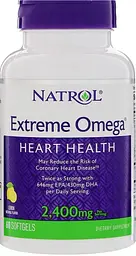 Омега -3 жирні кислоти Natrol Extreme Omega 2400 мг 60 кап лимон