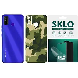 Захисна плівка SKLO Back (тил) Camo для TECNO Spark 8C Зелений / Army Green