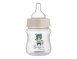 Пляшка антиколікова Canpol babies EasyStart 120 мл PP з широким отвором Bonjour Paris, синя - мініатюра 3