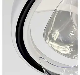 Стельова LED-люстра-вентилятор Artlight FS306BK, біла з чорною окантовкою, 73 Вт, від 10-18 м² - мініатюра 4