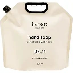 Делікатне рідке мило JAR №11 rose & musk від honest product, 1,5л