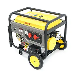 Генератор бензиновий COVAX CV10000LD-E2, 7.0kW, однофазний 220V, 50Hz, DC12V, 18HP, Recoil/Electric Starter, tank 25L, 705x550x570mm, 84kg - мініатюра 4