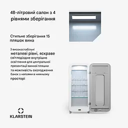 Винний холодильник Klarstein Shirley (10045341) - мініатюра 3