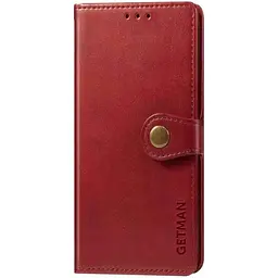 Кожаный чехол-книжка GETMAN Gallant (PU) для Xiaomi Redmi 9C Красный
