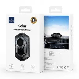 Ароматизатор у машину WIWU Wi-AR002 Solar Rotation Aromatherapy Black - мініатюра 6