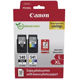 Картридж Canon PG-540 Multipack PG-540L/CL541XL BK Color +Glossy Photo Paper (5224B012)