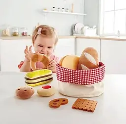Ігровий набір Hape E3168 Кошик із випічкою набір текстильних іграшок - мініатюра 3