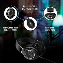 Навушники дротові Philips SHP9600 HiFi Over-ear Cable 3 м Black (SHP9600/00) - мініатюра 7