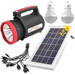 Ліхтар станція Luxury YJ-1902T 5W+22SMD 2 лампи + Powerbank + solar + ЗУ220В (3 режими) - мініатюра 6