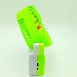 Вентилятор акумуляторний із сонячною батареєю та LED підсвічуванням з USB UKC JA-1991 зелений - мініатюра 6
