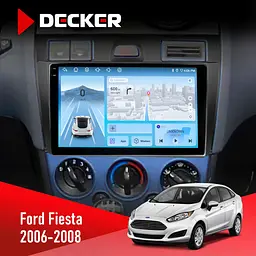 Штатная магнитола Ford Fiesta 2006-2008 Decker D9-010 6x128, DSP, 4G, 2K Decker (НФ-00004649)