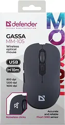 Миша Defender Gassa MM-105 чорний (52105) (7191277) - мініатюра 6