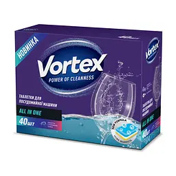 Таблетки для посудомийних машин Vortex All in 1 40 шт. (4823071618594)