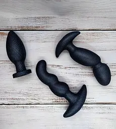 Анальна пробка з вібрацією 3-в-1 Spark Ignition Prv-02 Carbon Fiber - мініатюра 2