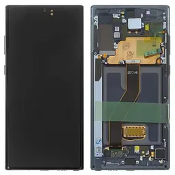 Дисплей (LCD) Samsung GH82-20900A N975 Galaxy Note 10 Plus із сенсором AURA BLACK сервісний +рамка