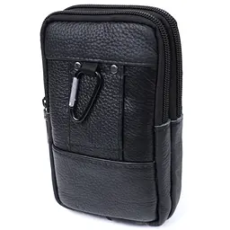 Чоловіча сумка на пояс із натуральної шкіри Vintage 10х17х4 см sum0026994 - мініатюра 2