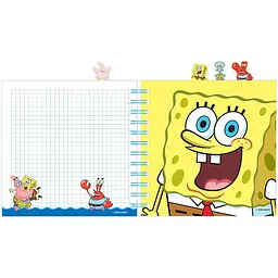 Блокнот Kite Sponge Bob 80 аркушів SB з розділювачами на спіралі (SB26-278) - мініатюра 3