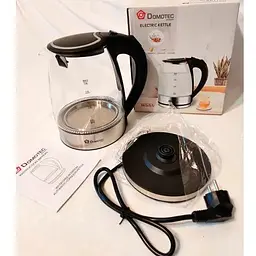 Чайник скляний електричний Domotec MS-81,1800W 1.8 л чорний (lp-90188_425) - мініатюра 4