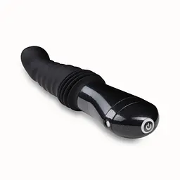 Пульсатор Blush Temptasia - Lazarus Thrusting Dildo - Black, ребристий стовбур, 3 швидкості - мініатюра 6