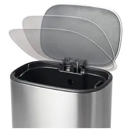 Відро для сміття з плавним закриттям овальне Mixxus Premium Diverse-TC0112 SS Color 12л нержавіюча сталь MI7079, Нержавіюча сталь - мініатюра 7