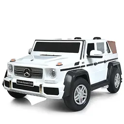 Електромобіль джип 24V10Ah 1x200W гумові колеса Bluetooth/USB шкіра білий (M 6150AL-1 24V)