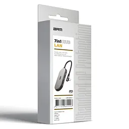 Концентратор Armorstandart Angle USB-C to HDMI 4K, RJ45, PD, 2USB, SD, microSD Grey (ARM86022) - мініатюра 2