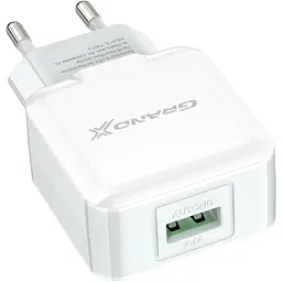 Зарядний пристрій Grand-X 5 В 2.1 А білий (CH-03W) - мініатюра 3